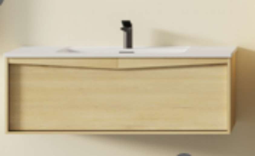 47" Floating Vanity Set — Oak