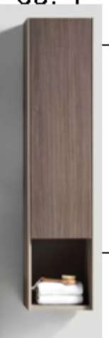 14" Linen Cabinet — Grey Oak